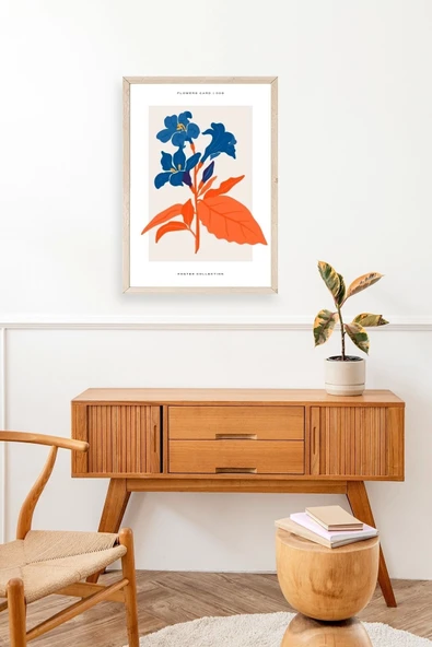 Çiçekler Ahşap Çerçeveli Tablo - Resim 3