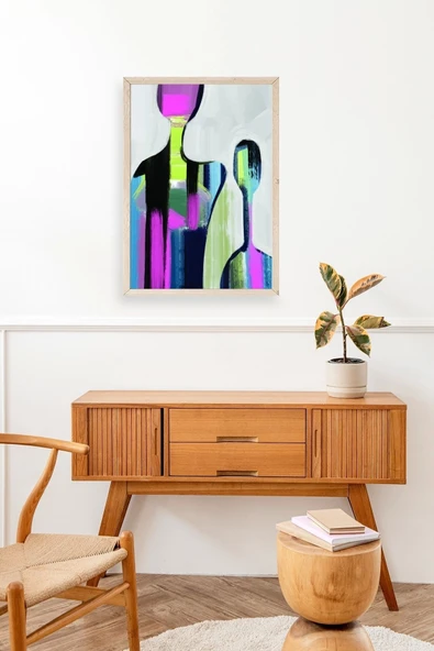 Soyut Ahşap Çerçeveli Tablo - Resim 3