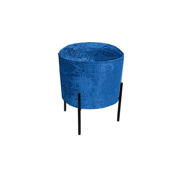 Puf Yuvarlak (Çelik Ayak) - Mavi ürün görseli 1