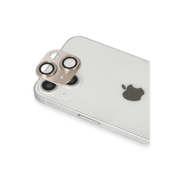 İphone 13 Pers Alüminyum Kamera Lens - Gold - Resim 2