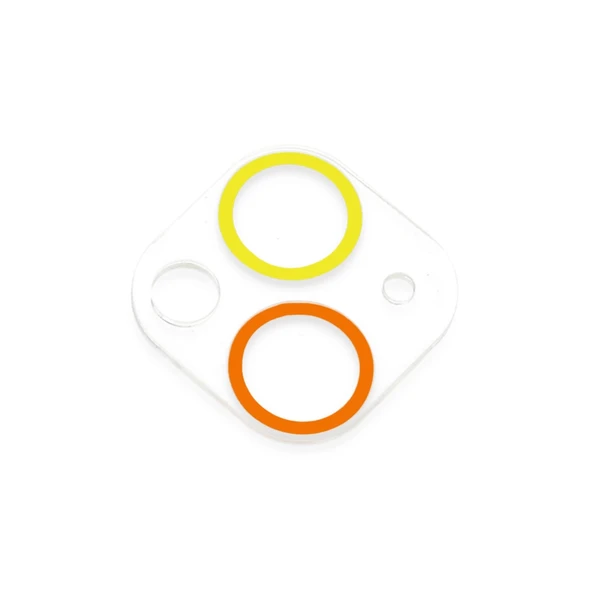İphone 13 Mini Renkli Kamera Lens Koruma Cam - Sarı-turuncu - Resim 3