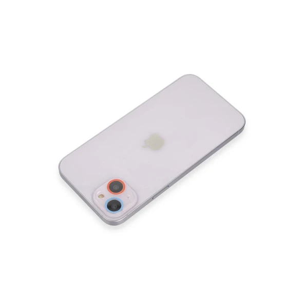 İphone 13 Renkli Kamera Lens Koruma Cam - Pembe-mavi - Resim 2