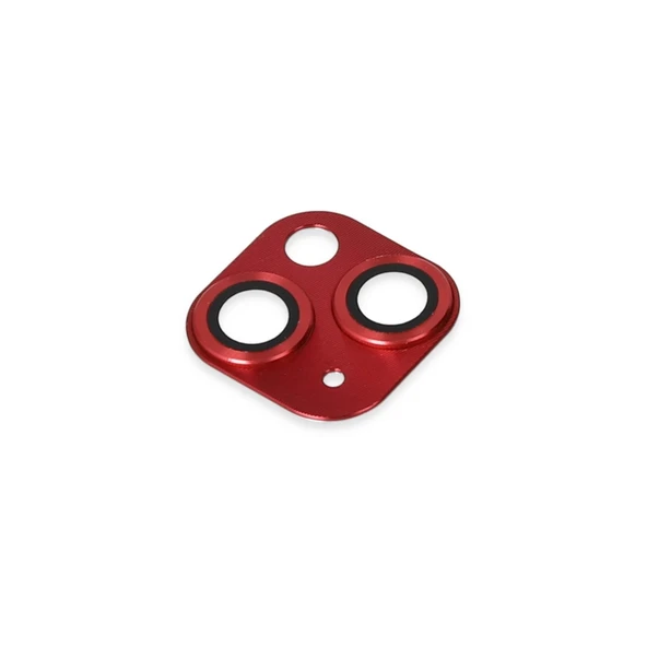 İphone 13 Pers Alüminyum Kamera Lens - Kırmızı - Resim 4