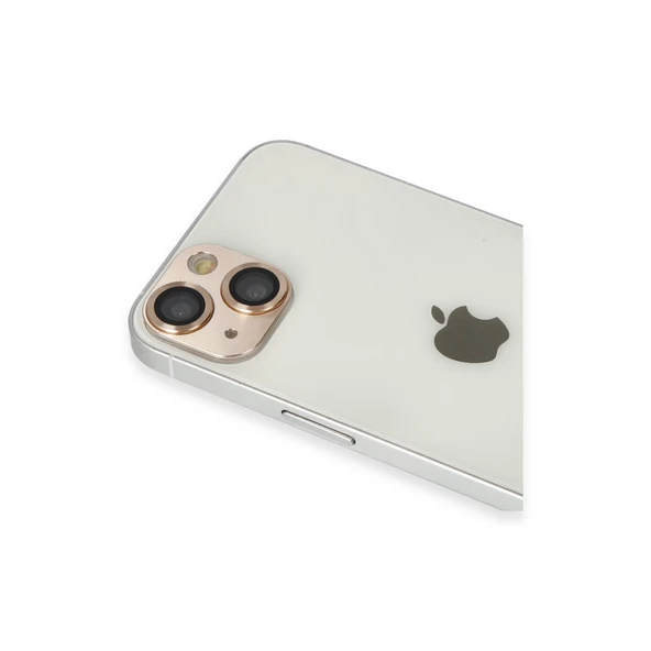 İphone 13 Pers Alüminyum Kamera Lens - Gold - Resim 3