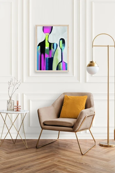 Soyut Ahşap Çerçeveli Tablo - Resim 2