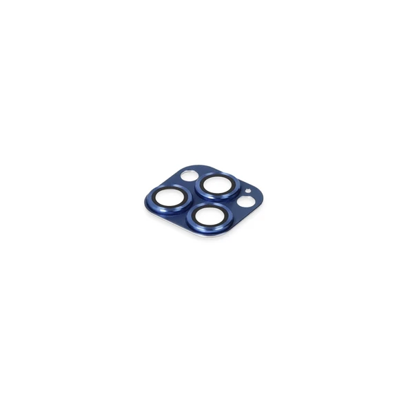 İphone 13 Pro Max Pers Alüminyum Kamera Lens - Lacivert - Resim 4