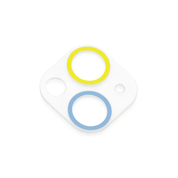 İphone 13 Mini Renkli Kamera Lens Koruma Cam - Sarı-mavi - Resim 3