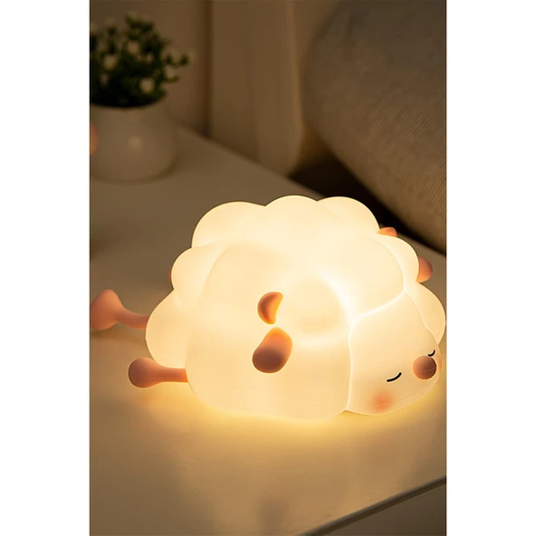 K1156 Dekoratif Gece Lambası Kuzu - Resim 3