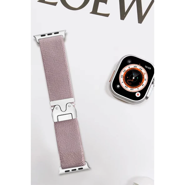 Apple Watch 42mm Forest Kumaş Kordon - Lila - Resim 2