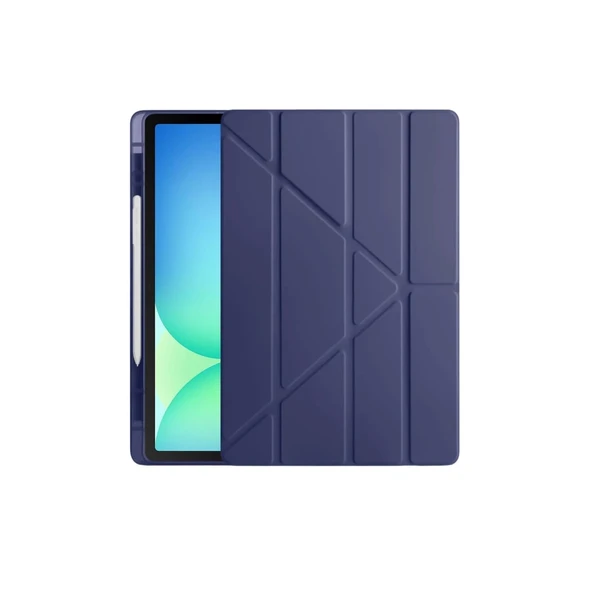 İpad Pro 11 (2024) Kılıf Kalemlikli Hugo Tablet Kılıfı - Lacivert ürün görseli 1