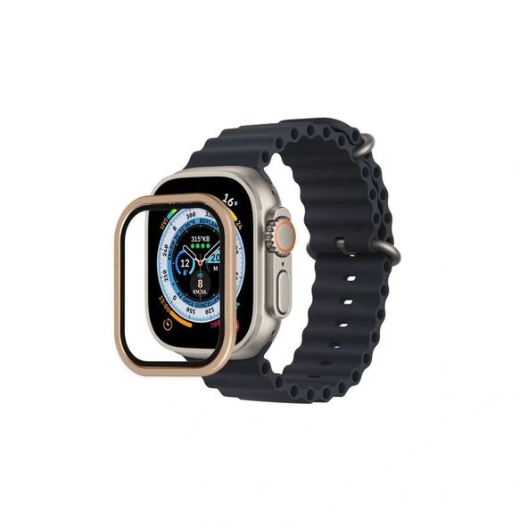 Apple Watch Ultra 49mm Alüminyum Kasa Cam Ekran Koruyucu - Yıldız Işığı ürün görseli 1