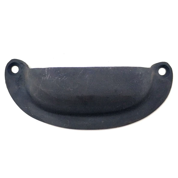 Antika Tarz Dekoratif Pirinç Düz Tas Kapı Kulbu - 37x87 mm, Oksit ürün görseli 1