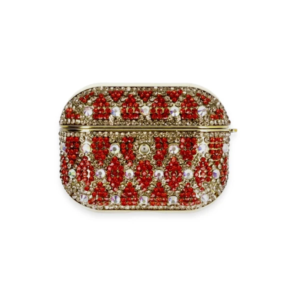 Airpods Pro 2 (2.nesil) Klor Taşlı Kılıf - Desen 1 - Resim 3