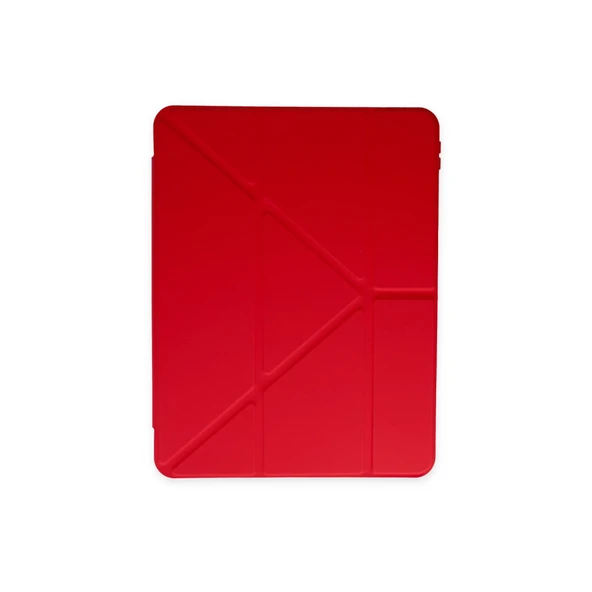 İpad Pro 11 (2024) Kılıf Kalemlikli Mars Tablet Kılıfı - Kırmızı - Resim 3