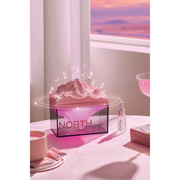 Z4 Kuzey Okyanus Temalı Gece Lambası Özellikli Bt Kablosuz Hoparlör - Pembe - Resim 5