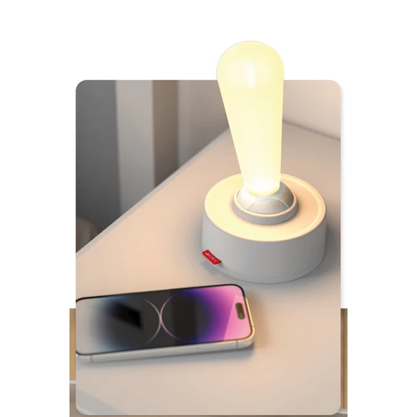 Jp-1003 Dekoratif Gece Lambası - Beyaz - Resim 6