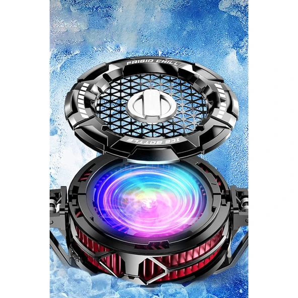 Fs02 15w Rgb Radyatör Telefon Soğutucu Fan - Siyah - Resim 2