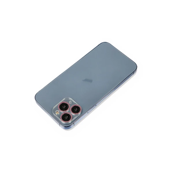 İphone 11 Pro Shine Kamera Lens Koruma Cam - Pembe ürün görseli 1