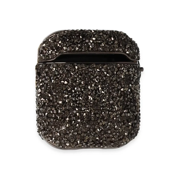 Airpods 2 (2.nesil) Mira Taşlı Kılıf - Siyah ürün görseli 1