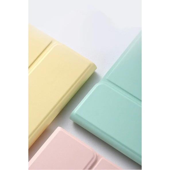 İpad 5 Air 9.7 Kılıf Kc01 Smart Klavyeli Tablet Kılıfı - Pembe - Resim 3