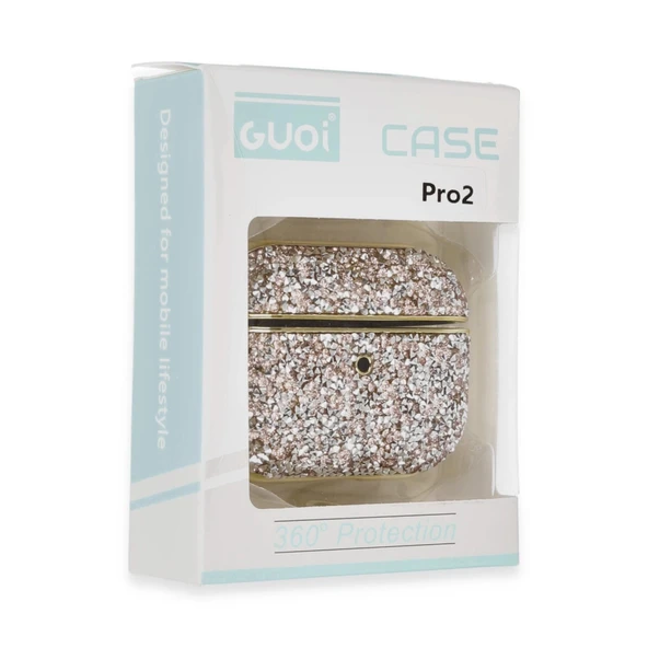 Airpods Pro 2 (2.nesil) Luz Taşlı Kılıf - Mavi - Resim 4