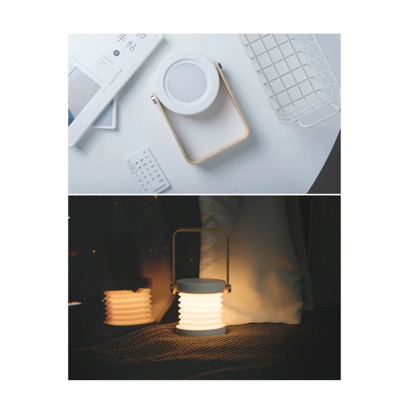 Jp-dld Kamp Lambası Görünümlü Dekoratif Gece Lambası - Beyaz - Resim 2