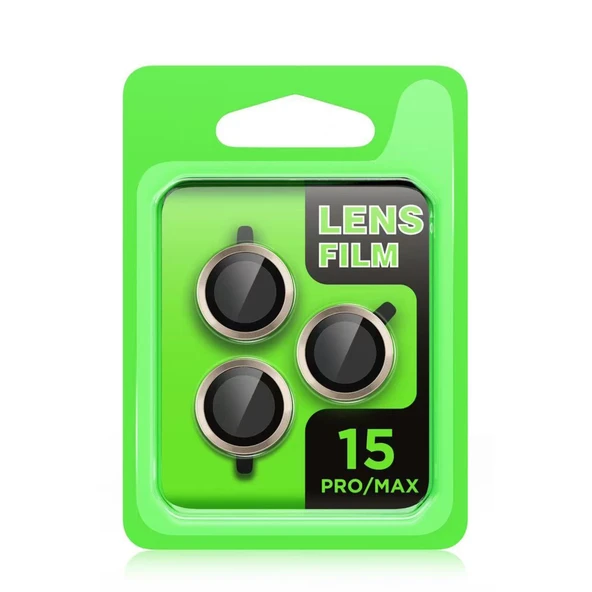 İphone 15 Pro Max Raze Metal Kamera Lens - Lacivert - Resim 2