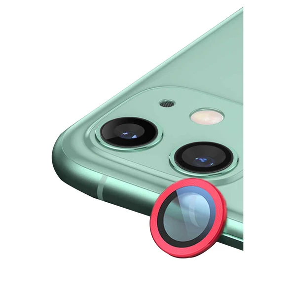 İphone 12 Mini Raze Metal Kamera Lens - Kırmızı ürün görseli 1