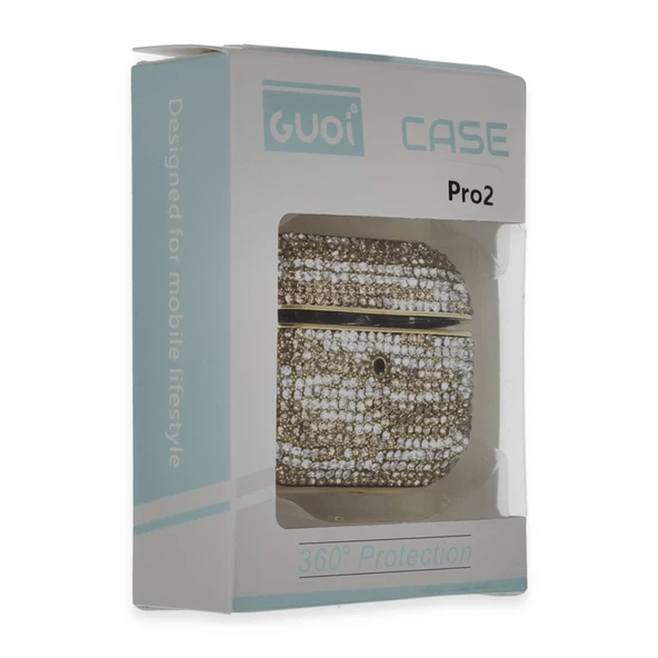 Airpods Pro 2 (2.nesil) Klor Taşlı Kılıf - Desen 6 - Resim 4