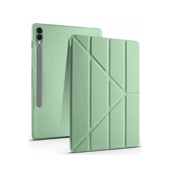 Samsung Galaxy X610 Tab S9 Fe Plus 12.4 Kılıf Kalemlikli Mars Tablet Kılıfı - Açık Yeşil ürün görseli 1