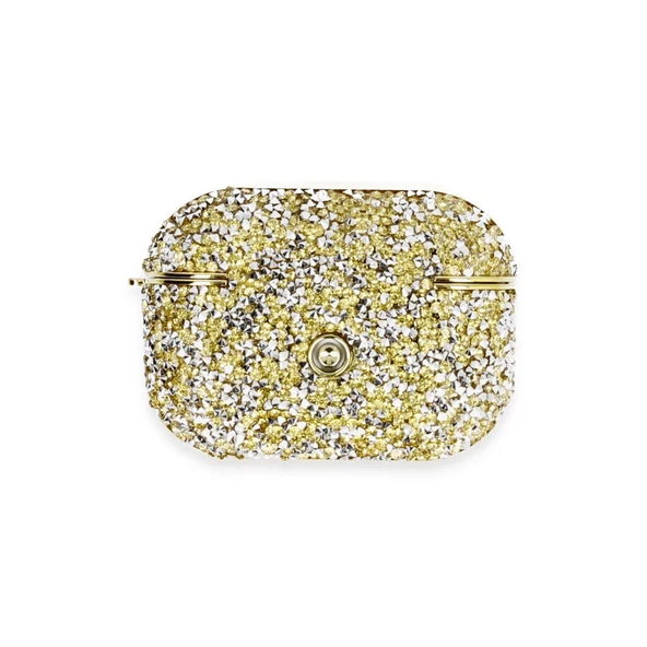 Airpods Pro 2 (2.nesil) Luz Taşlı Kılıf - Gold - Resim 3