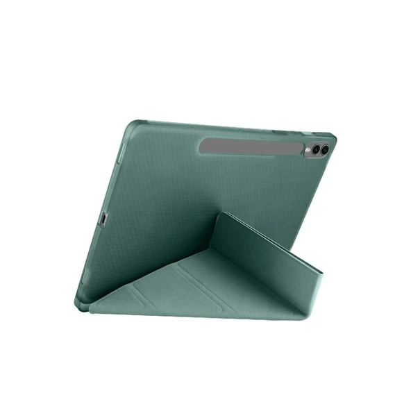 Samsung Galaxy X610 Tab S9 Fe Plus 12.4 Kılıf Kalemlikli Mars Tablet Kılıfı - Koyu Yeşil - Resim 2