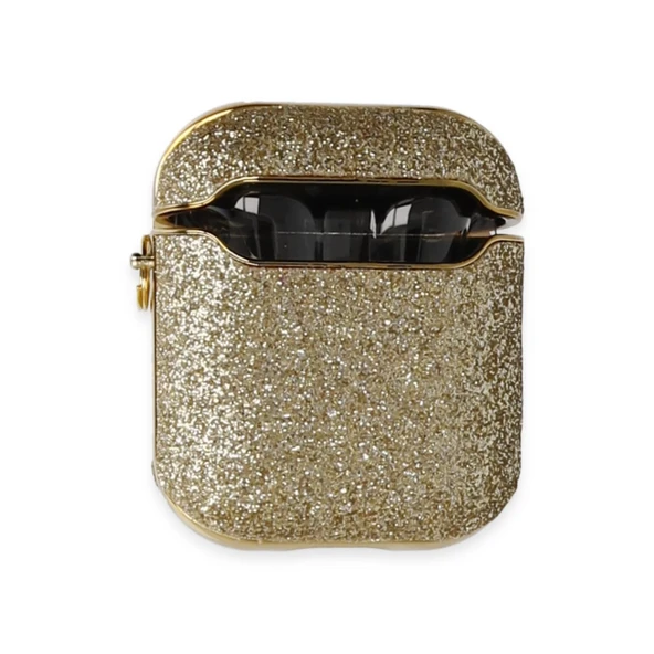 Airpods 2 (2.nesil) Spell Simli Kılıf - Gold - Resim 3