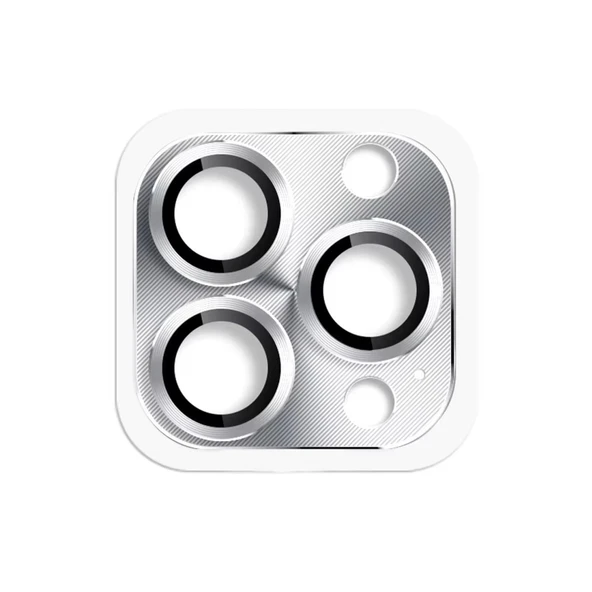 İphone 16 Pro Max Pers Alüminyum Kamera Lens - Gümüş ürün görseli 1