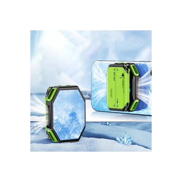 X111 Rgb Radyatör Telefon Soğutucu Fan - Siyah - Resim 6