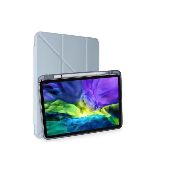 İpad Pro 11 (2024) Kılıf Kalemlikli Mars Tablet Kılıfı - Mavi ürün görseli 1