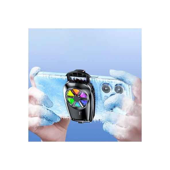 X110 Radyatör Telefon Soğutucu Fan - Siyah - Resim 2