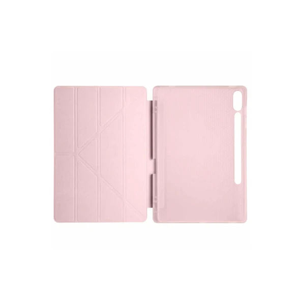 Samsung Galaxy X610 Tab S9 Fe Plus 12.4 Kılıf Kalemlikli Mars Tablet Kılıfı - Rose Gold - Resim 3