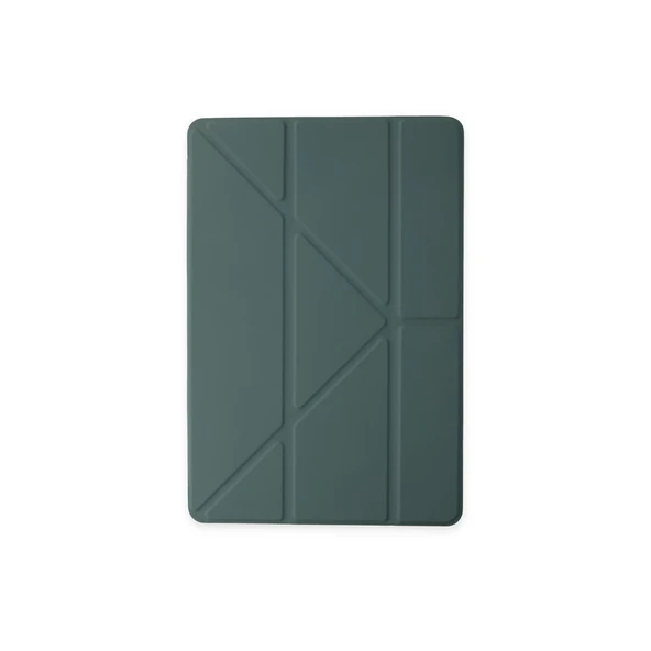 İpad Pro 11 (2024) Kılıf Kalemlikli Mars Tablet Kılıfı - Koyu Yeşil - Resim 3