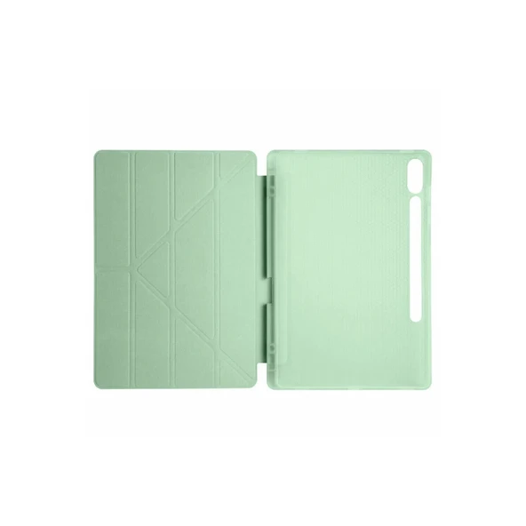 Samsung Galaxy X610 Tab S9 Fe Plus 12.4 Kılıf Kalemlikli Mars Tablet Kılıfı - Açık Yeşil - Resim 3