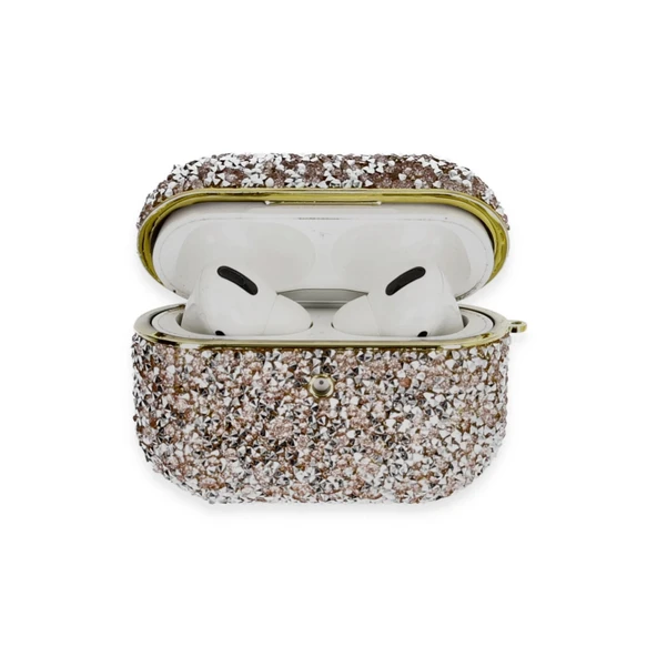 Airpods Pro 2 (2.nesil) Luz Taşlı Kılıf - Pembe ürün görseli 1