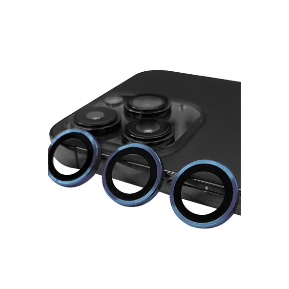 İphone 15 Pro Max Raze Metal Kamera Lens - Lacivert ürün görseli 1