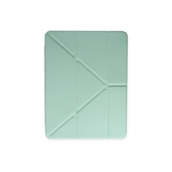İpad Pro 11 (2024) Kılıf Kalemlikli Mars Tablet Kılıfı - Açık Yeşil - Resim 3