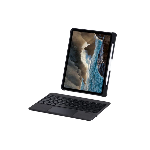 T5207d İpad Pro 11 (2022) Kılıf İnter Ledli Klavyeli Tablet Kılıfı - Siyah - Resim 4