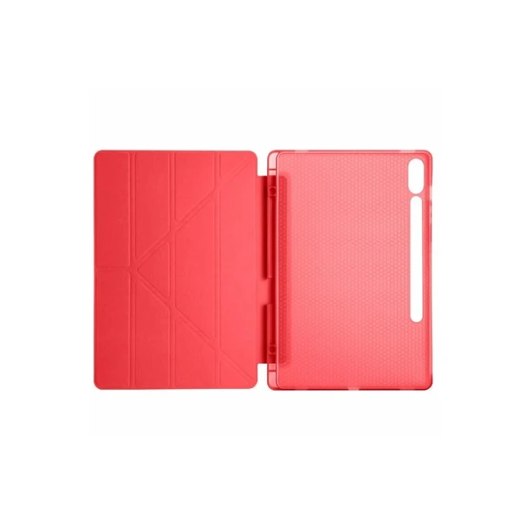 Samsung Galaxy X610 Tab S9 Fe Plus 12.4 Kılıf Kalemlikli Mars Tablet Kılıfı - Kırmızı - Resim 3