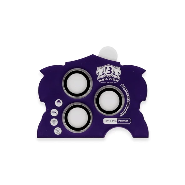 İphone 16 Pro Max Bilvis Titan Kamera Lens - Titan Gri - Resim 2