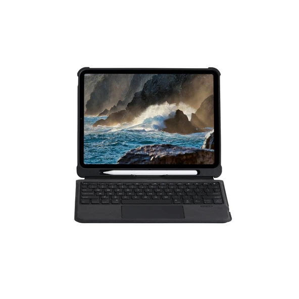 T5207d İpad Pro 11 (2022) Kılıf İnter Ledli Klavyeli Tablet Kılıfı - Siyah ürün görseli 1