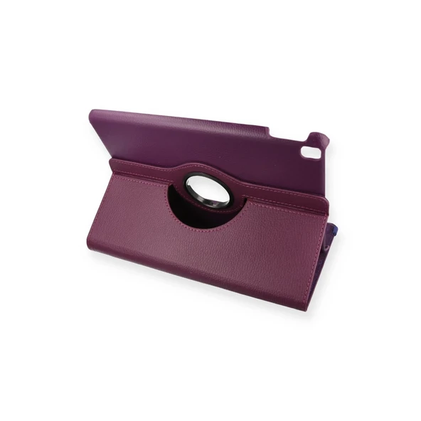 İpad Pro 13 (2024) Kılıf 360 Tablet Deri Kılıf - Mürdüm - Resim 2