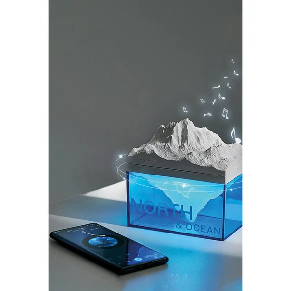 Z4 Kuzey Okyanus Temalı Gece Lambası Özellikli Bt Kablosuz Hoparlör - Mavi - Resim 2