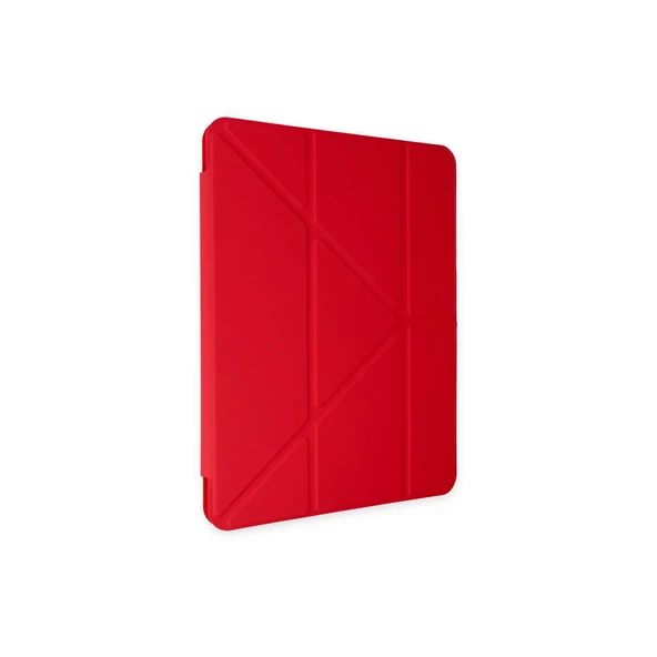 İpad Pro 11 (2024) Kılıf Kalemlikli Mars Tablet Kılıfı - Kırmızı - Resim 4